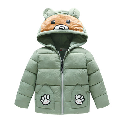 Απαλό παιδικό μπουφάν για κορίτσια με κινούμενη κουκούλα σε διάφορα χρώματα