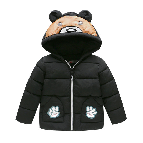 Απαλό παιδικό μπουφάν για κορίτσια με κινούμενη κουκούλα σε διάφορα χρώματα