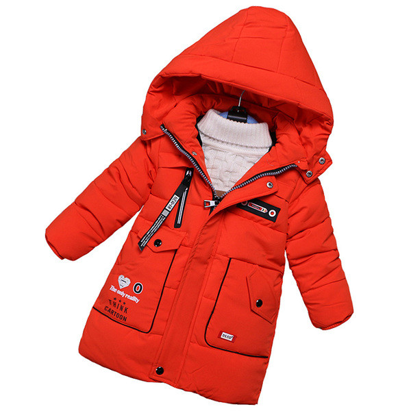 Κομψό χειμωνιάτικο παιδικό μπουφάν για αγόρια με κουκούλα σε τέσσερα χρώματα