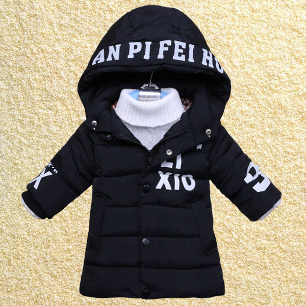 Χειμερινό μακρύ μπουφάν για αγόρια και κορίτσια με κουκούλα