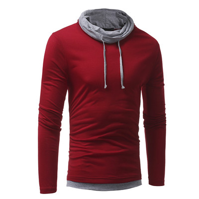 Κομψό φούτερ με πολύχρωμο γιακά - διάφορα χρώματα