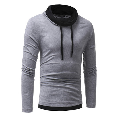 Κομψό φούτερ με πολύχρωμο γιακά - διάφορα χρώματα