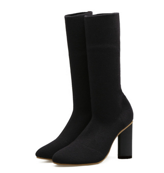 Γυναικείες μπότες με χοντρό τακούνι, 3 σχέδια