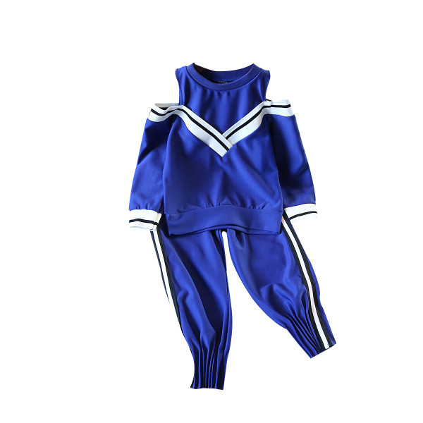 Κομψό παιδικό σύνολο για κορίτσια - παντελόνι + λευκή μπλούζα