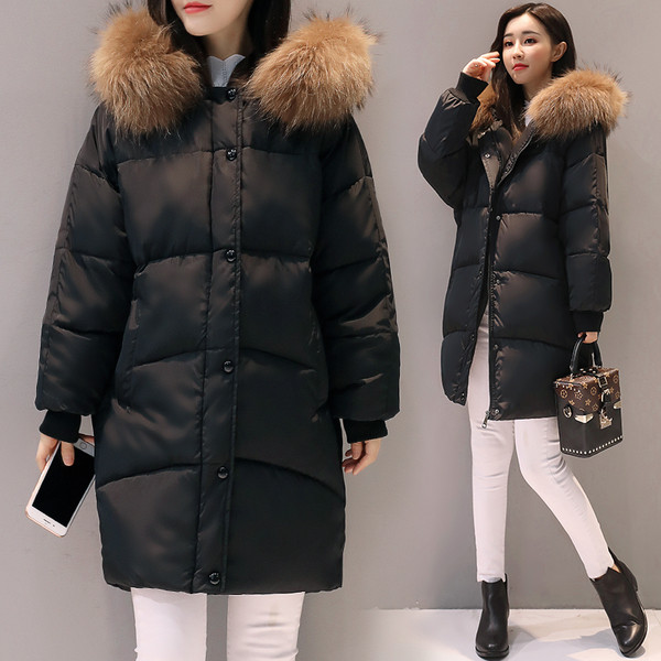 Дълго дамско яке тип грейка с много красив пух по яката , 3 цвята