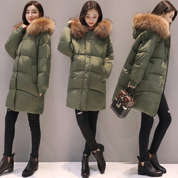 Дълго дамско яке тип грейка с много красив пух по яката , 3 цвята