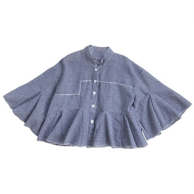 Κομψό παιδικό πουκάμισο για κορίτσια σε ευρύ μοτίβο