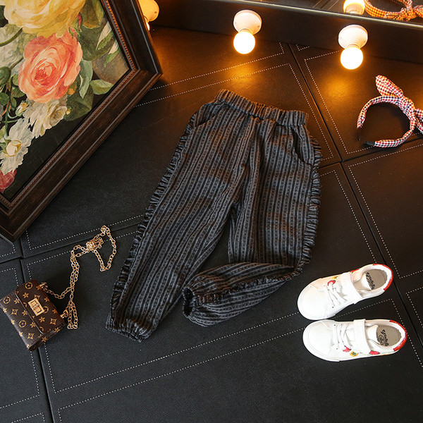 Casual παντελόνια για κορίτσια με ελαστική μέση και δύο χρώματα