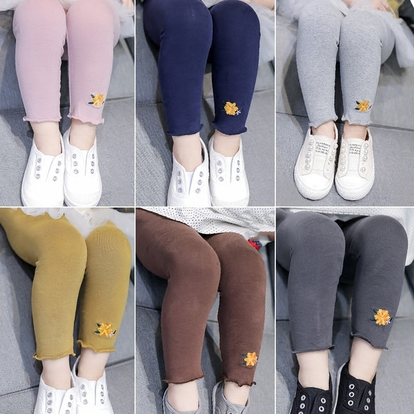 Ежедневен детски клин за момичета в много цветове с бродерия