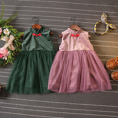 Сладка детска рокля в два цвята с тюл
