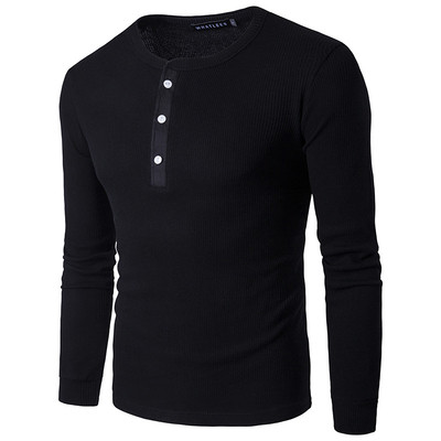 Ανδρική φθινοπωρινή μπολυζα με  μακρύ μανίκι πουκάμισο με κολάρο σε σχήμα O