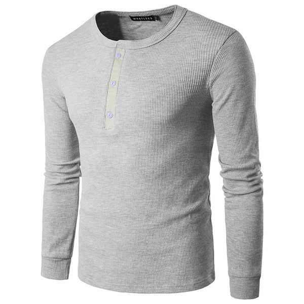 Ανδρική φθινοπωρινή μπολυζα με  μακρύ μανίκι πουκάμισο με κολάρο σε σχήμα O