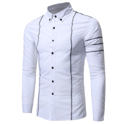Μοντέρνο ανδρικό πουκάμισο με μακριά μανίκια σε διάφορα χρώματα