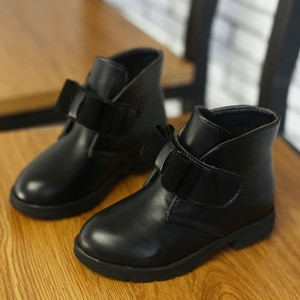 Стилни детски боти за момичета с устойчива подметка с декорация панделка