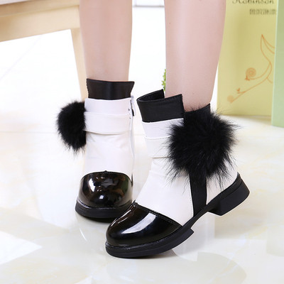 Όμορφα παιδικά μποτάκια για κορίτσια με γουνάκι σε τρία χρώματα