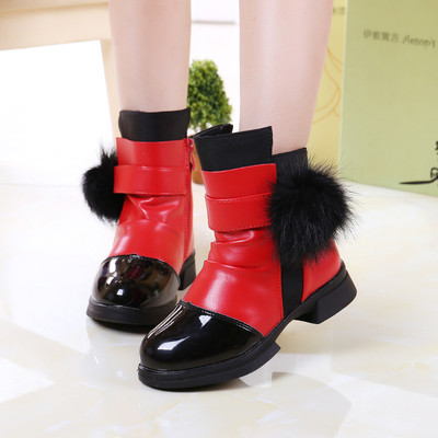 Όμορφα παιδικά μποτάκια για κορίτσια με γουνάκι σε τρία χρώματα