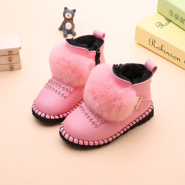 Сладки детски с пух и метална декорация, в розов и червен цвят