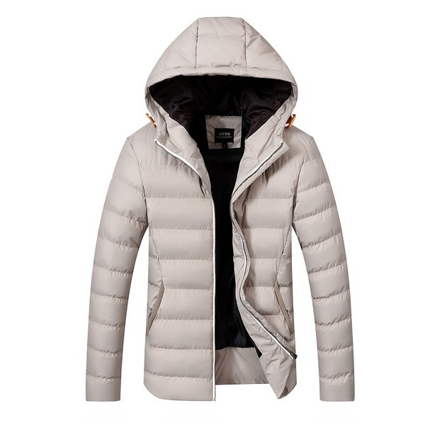 Άνετο ανδρικό χειμωνιάτικο μπουφάν με κουκούλα σε διάφορα χρώματα