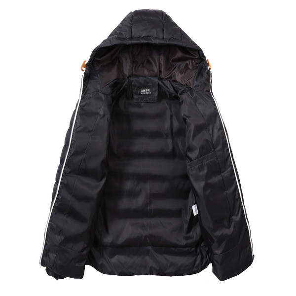 Άνετο ανδρικό χειμωνιάτικο μπουφάν με κουκούλα σε διάφορα χρώματα