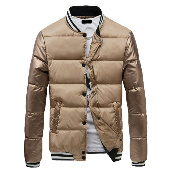 Σπορ-κομψό ανδρικό μπουφάν με γυαλιστερά μανίκια σε δύο χρώματα
