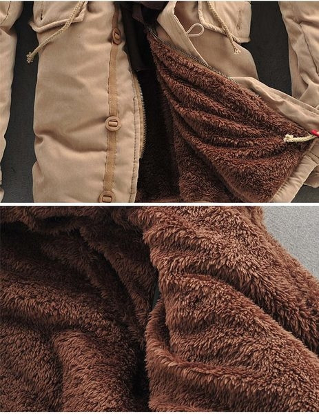 Стилно дебело яке за мъжете с качулка в четири цвята