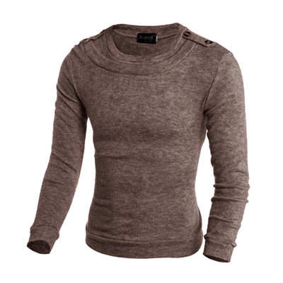 Ανδρικό πουλόβερ για το φθινόπωρο και το χειμώνα με ενδιαφέρον κολάρο