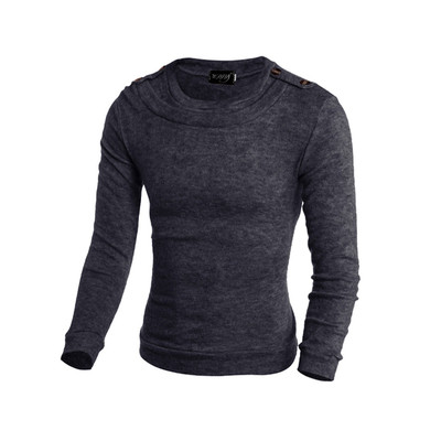 Ανδρικό πουλόβερ για το φθινόπωρο και το χειμώνα με ενδιαφέρον κολάρο