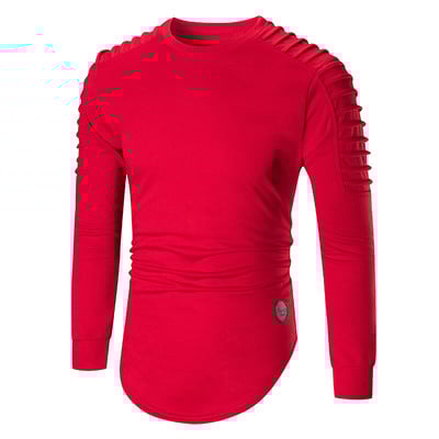 Κομψή ανδρική μπλούζα σε τέσσερα  χρώματα με ασύμμετρο μήκος