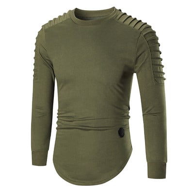 Κομψή ανδρική μπλούζα σε τέσσερα  χρώματα με ασύμμετρο μήκος