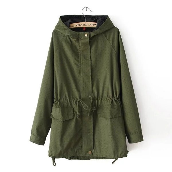 Дълго дамско яке тип парка с удобна качулка , 2 цвята