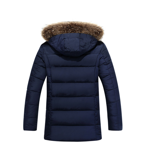 Стилно мъжко зимно яке с качулка с пух