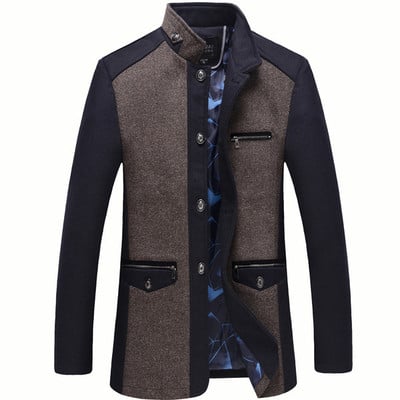 Стилно дълго мъжко палто в два цвята