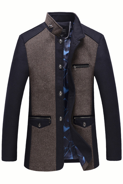 Стилно дълго мъжко палто в два цвята