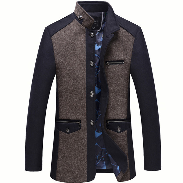Стилно дълго мъжко палто в два цвята