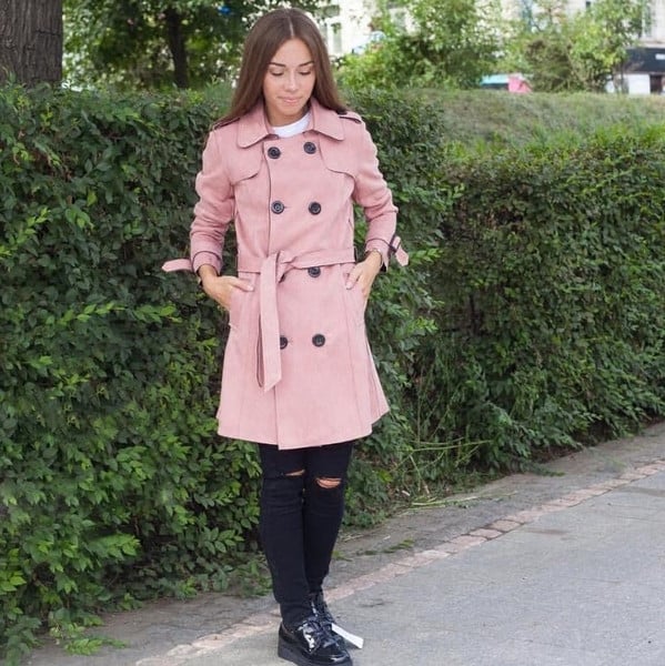 Πολύ κομψή γυναικεία καμπαρντίνα με κουμπιά, 4 χρώματα