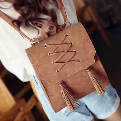 Πολύ κομψό γυναικείο σακίδιο με κρεμαστές φούντες, 4 χρώματα