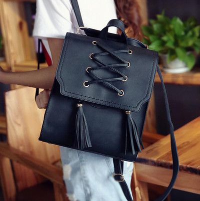 Πολύ κομψό γυναικείο σακίδιο με κρεμαστές φούντες, 4 χρώματα