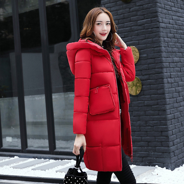 Спортно-елегантно дълго яке за дамите с качулка, в няколко цвята