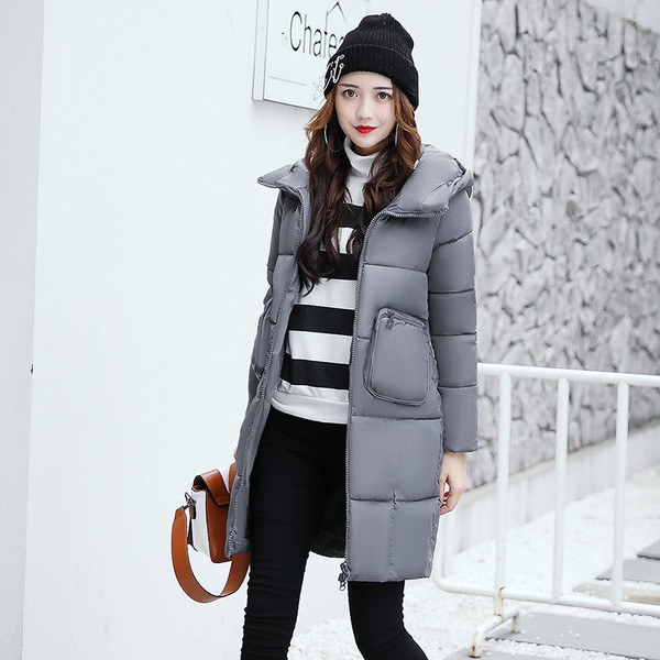 Спортно-елегантно дълго яке за дамите с качулка, в няколко цвята