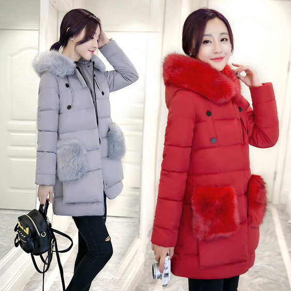 Κομψό γυναικείο μπουφάν με κουκούλα και τσέπες