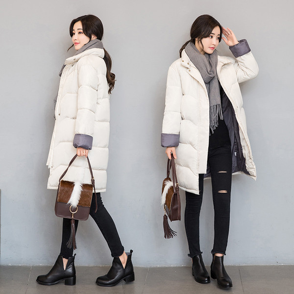 Κομψό και απλό γυναικείο μπουφάν σε δύο χρώματα, κατάλληλο για τις κρύες μέρες