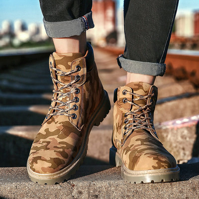 Камуфлажни устойчиви зимни боти за мъже в три разцветки