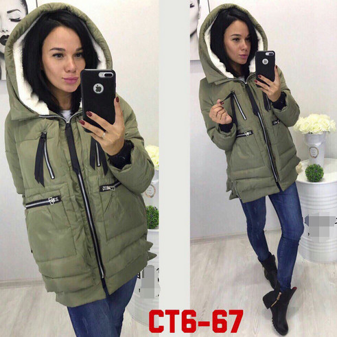 Καθημερινό γυναικείο μπουφάν με ζεστό γέμισμα και κουκούλα, με διάφορα χρώματα