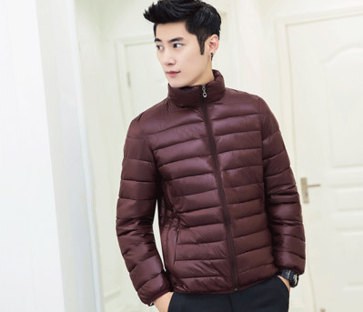 Ανδρικό μπουφάν για το φθινόπωρο και για το χειμώνα σε απλό σχέδιο Slim, σε διάφορα χρώματα