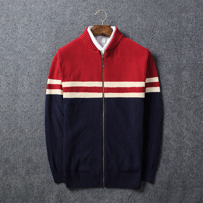 Αθλητική-κομψή ανδρική πλεκτή ζακέτα σε τρία χρώματα