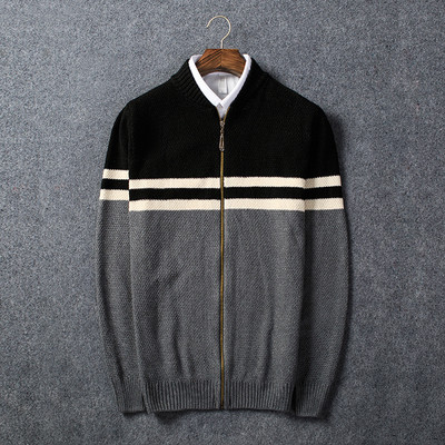 Αθλητική-κομψή ανδρική πλεκτή ζακέτα σε τρία χρώματα