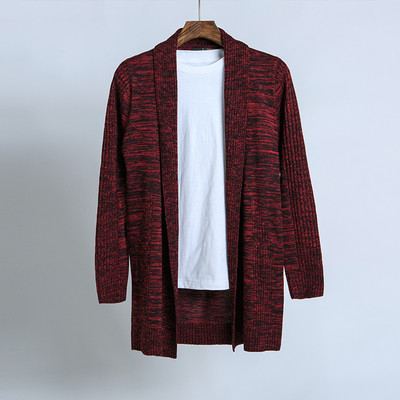 Μακρύ φθινοπωρινή ανδρική ζακέτα σε τρεις αποχρώσεις