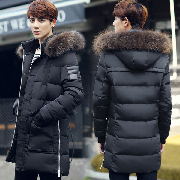 Стилно дълго зимно яке с качулка и с пух в няколко цвята