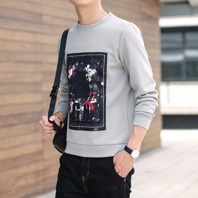 Φθινπωρινή ανδρική  μπλούζα με εφαρμογή και σε διάφορα χρώματα