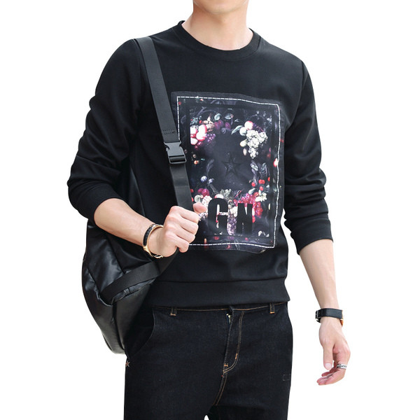 Φθινπωρινή ανδρική  μπλούζα με εφαρμογή και σε διάφορα χρώματα